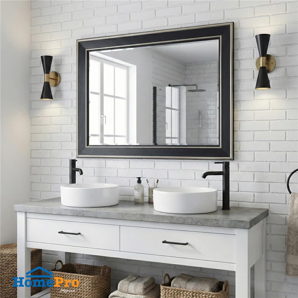 กระจกเงาตกแต่ง MOYA FM10-B 75X105 ซม.