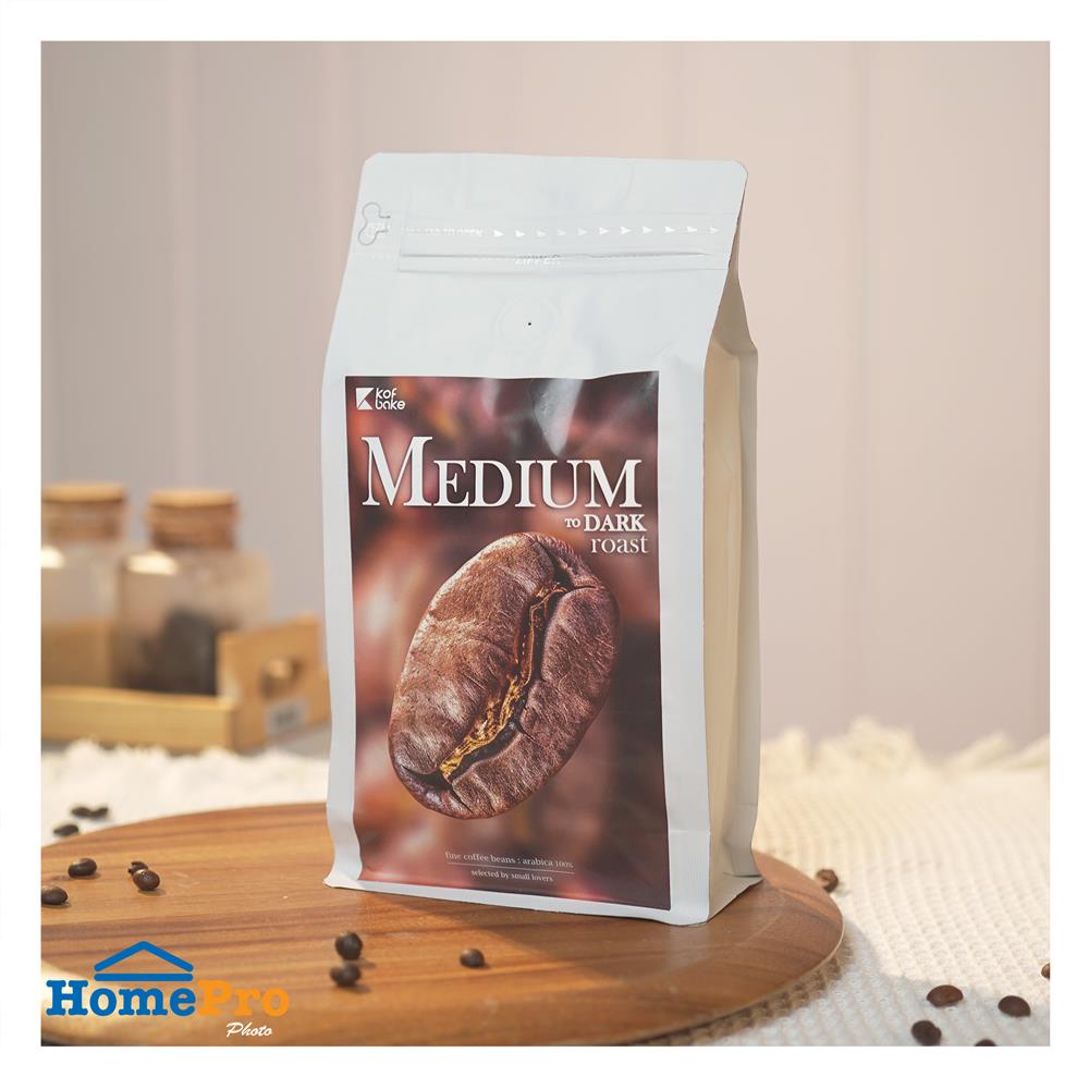 เมล็ดกาแฟคั่วอาราบิก้า KOF BAKE MEDIUM TO DARK 450 กรัม