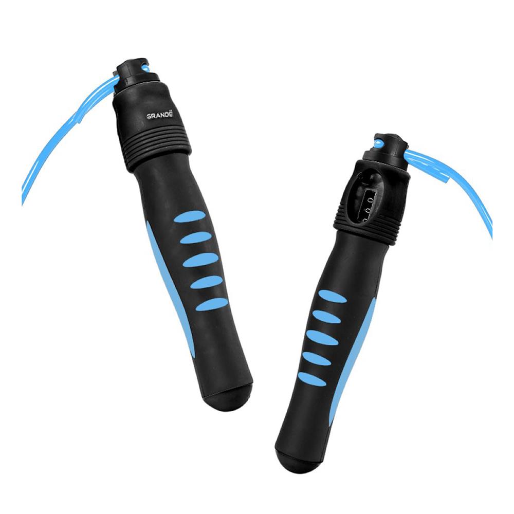 เชือกกระโดดนับครั้งได้ GRANDE สีดำ/ฟ้า