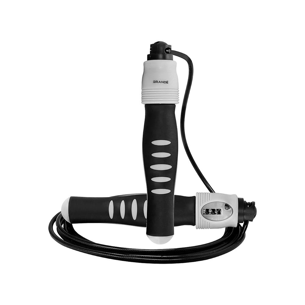 เชือกกระโดดนับครั้งได้ GRANDE สีดำ/เทา