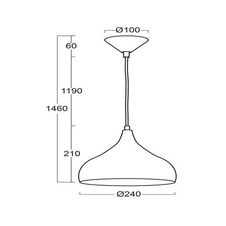 ไฟช่อ LUMAX 02-00228 สีดำ/ทอง 1 หัว_2