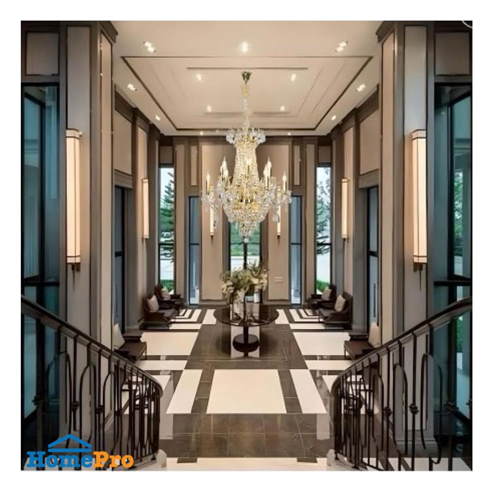 ไฟช่อ L&E 01-03099 สีทอง/ใส 18 หัว