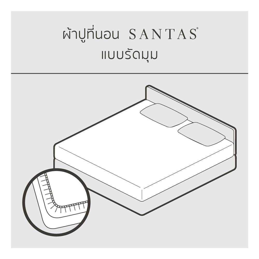 ชุดผ้าปูที่นอน 6 ฟุต (ชุด 5 ชิ้น) SANTAS TEXIMA MOIRA BL