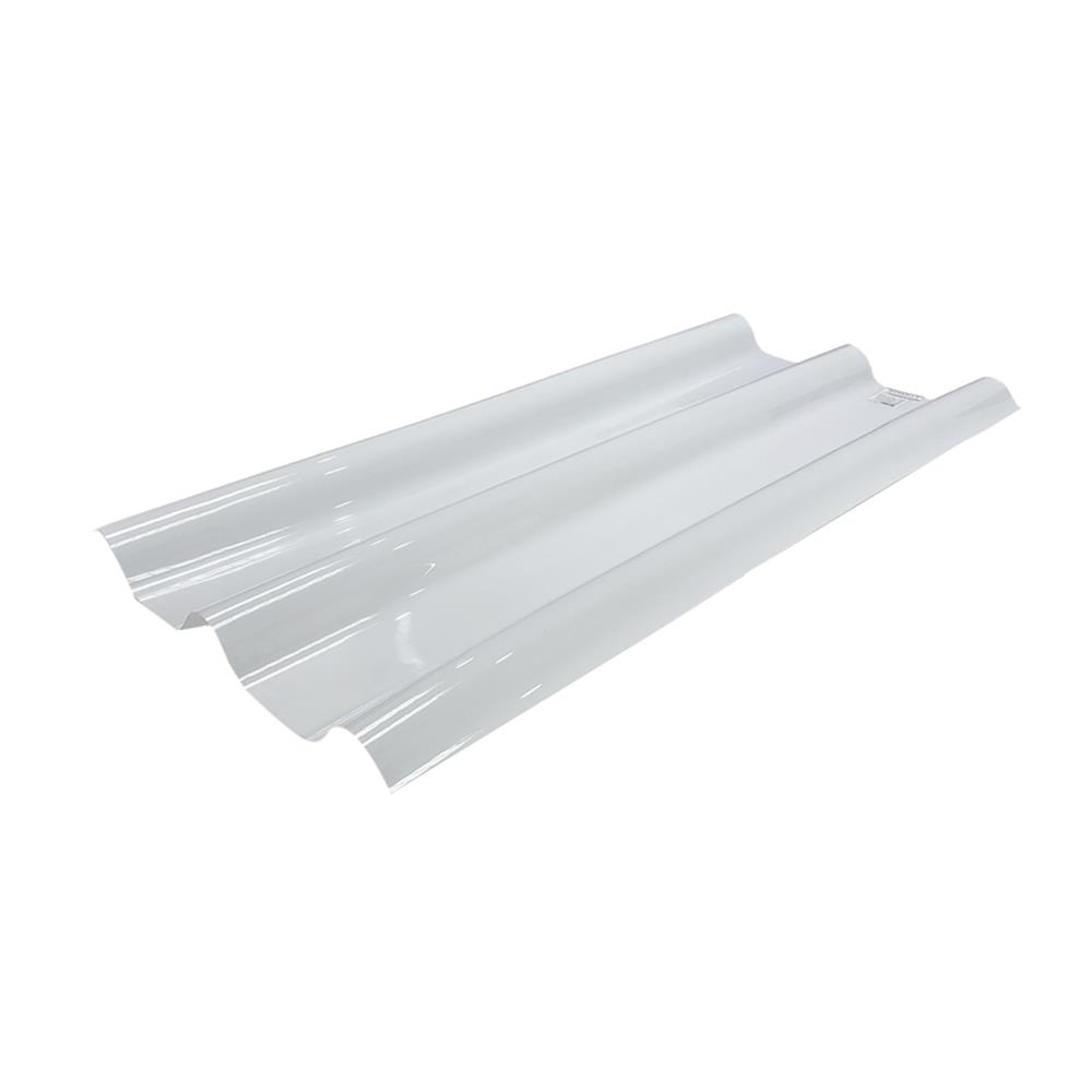 แผ่นโปร่งแสง ลอนคู่ ผิวเรียบ SUNSHIELD 1.2 มม. 0.51x1.2 ม. สีขาว