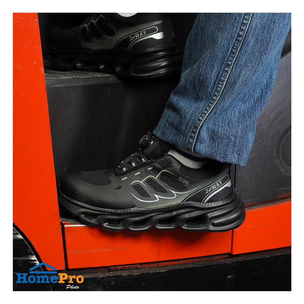 รองเท้านิรภัยผ้า พื้นยาง DEXZON Z03 เบอร์ 42 สีดำ