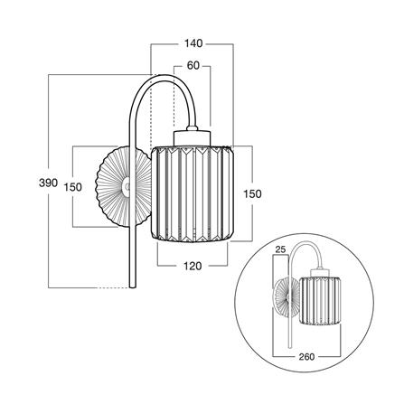 ไฟกิ่งภายใน LUMAX 01-03168 สีใส/ดำ 1 หัว_2