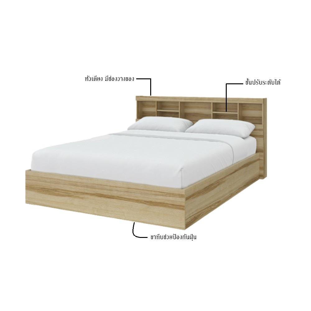 ชุดห้องนอน 5 ฟุต KONCEPT MOLLY 59064092 สีลินเบิร์กโอ๊ค