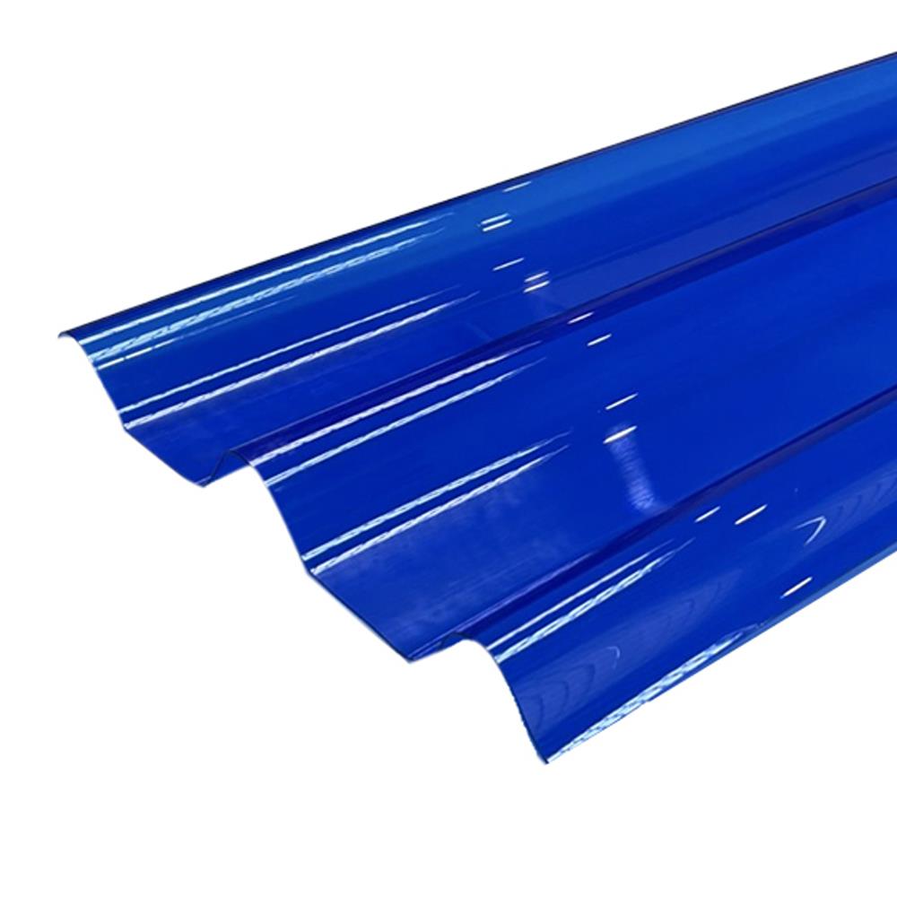 แผ่นโปร่งแสง ลอนคู่ ผิวเรียบ SUNSHIELD 1.2 มม. 0.51x1.2 ม. สีน้ำเงิน