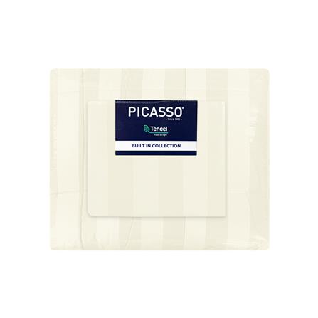 ชุดผ้าปูที่นอน 6 ฟุต (ชุด 6 ชิ้น) PICASSO TENCEL JASMINE สี CREAM_6