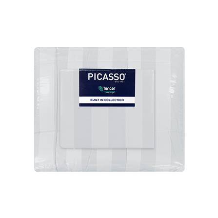 ชุดผ้าปูที่นอน 6 ฟุต (ชุด 6 ชิ้น) PICASSO TENCEL JASMINE สี GREY_6