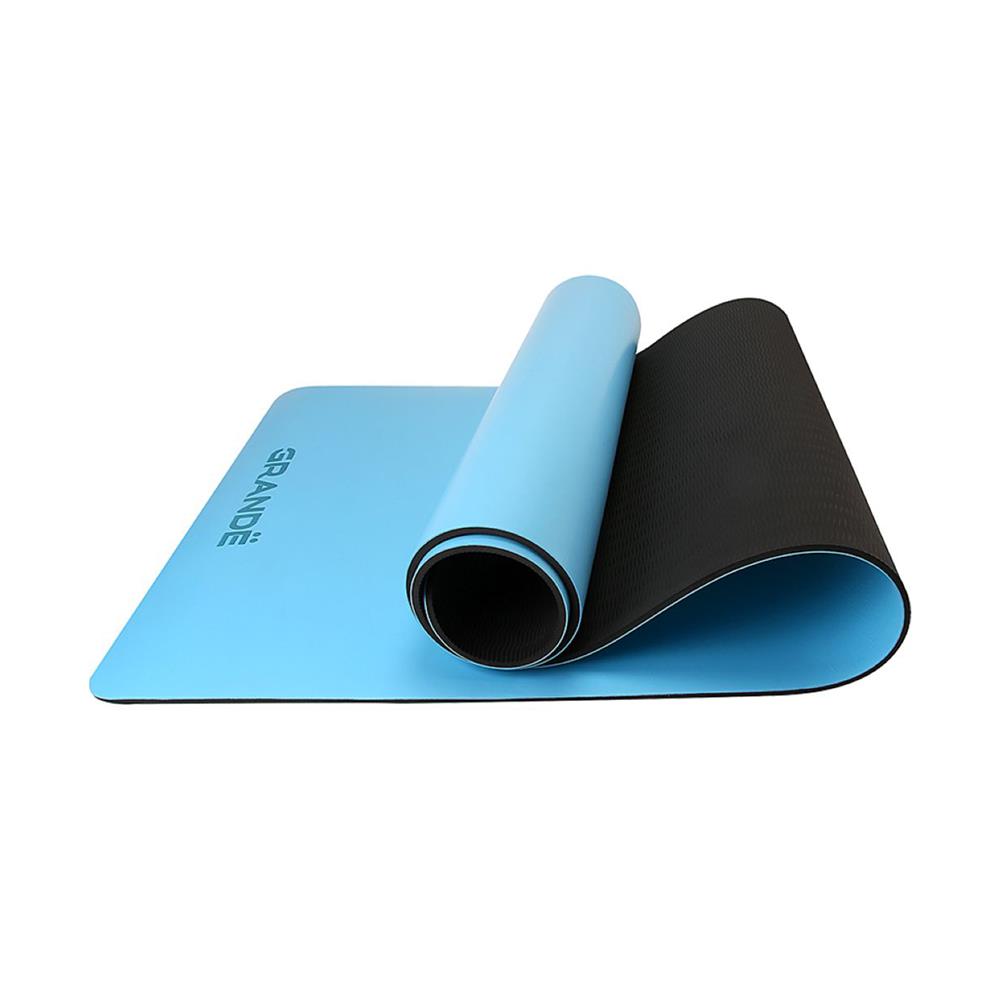 เสื่อโยคะ GRANDE PU TPE สีฟ้า/ดำ