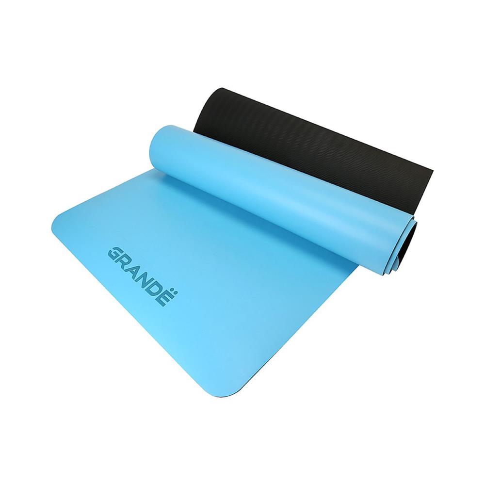 เสื่อโยคะ GRANDE PU TPE สีฟ้า/ดำ