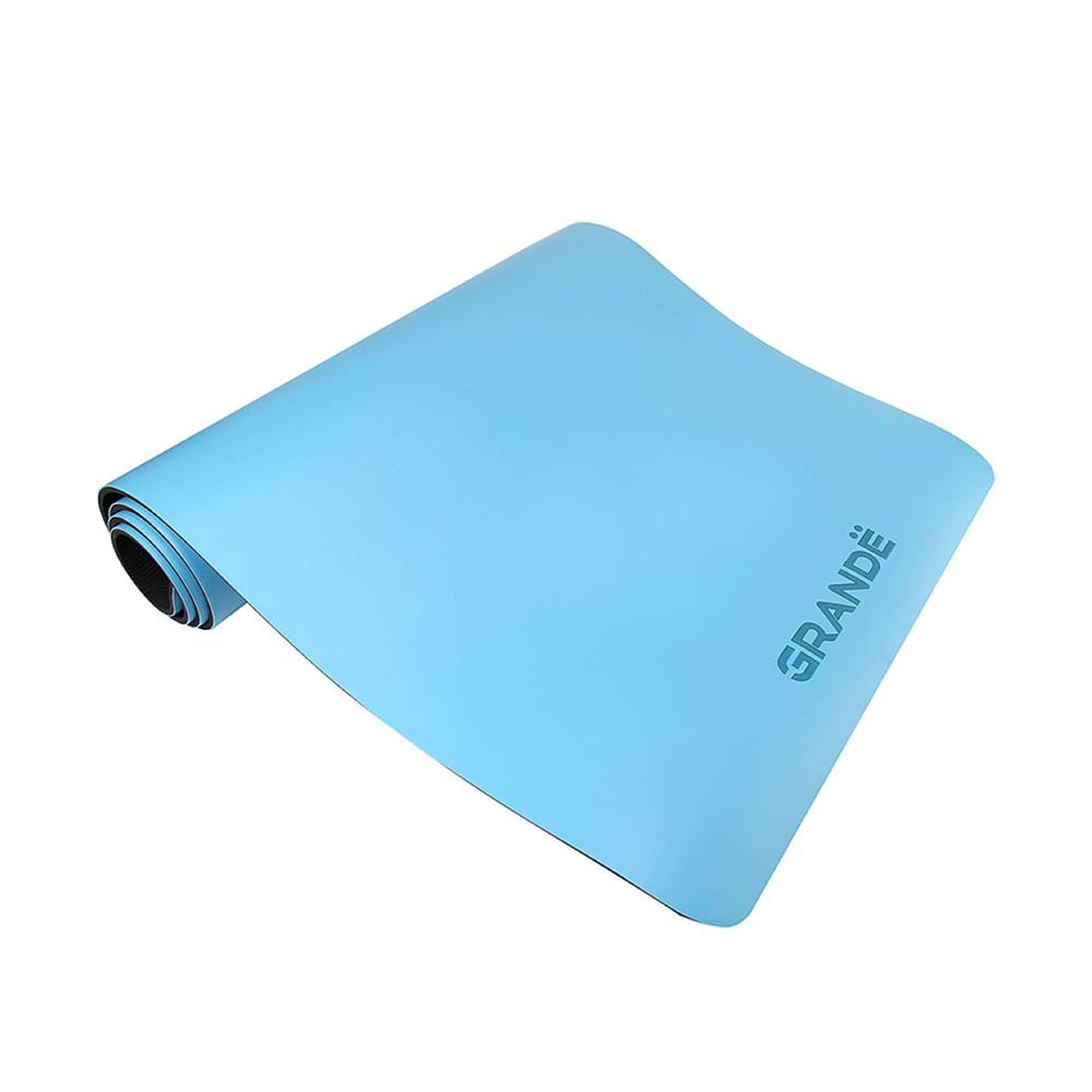 เสื่อโยคะ GRANDE PU TPE สีฟ้า/ดำ