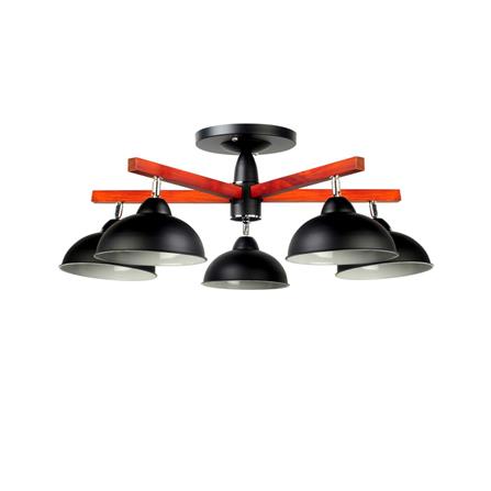 ไฟช่อ LUMAX 01-02557 สีดำ/น้ำตาล 5 หัว_0