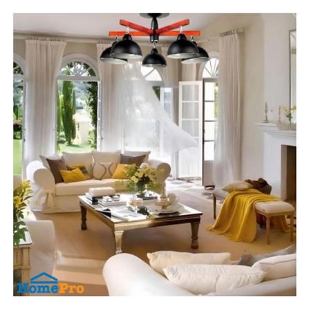 ไฟช่อ LUMAX 01-02557 สีดำ/น้ำตาล 5 หัว_1