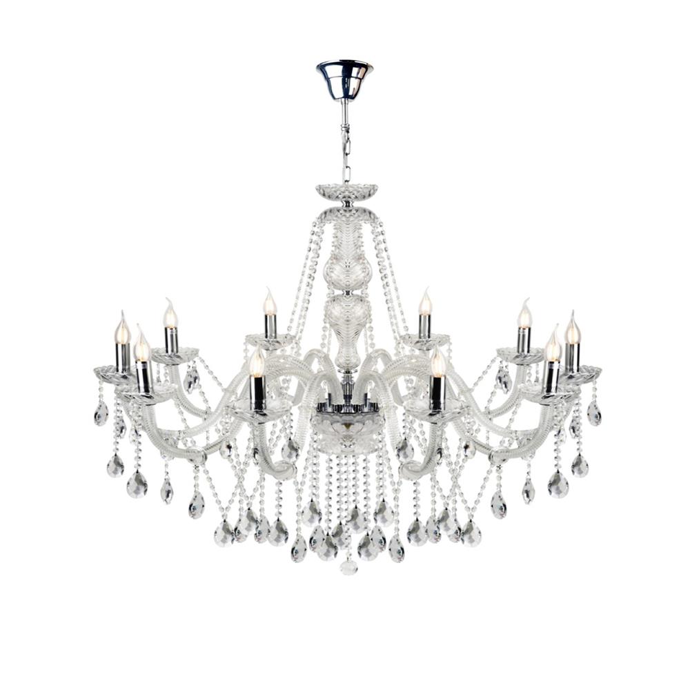 ไฟช่อ L&E 01-02748 สีเงิน/ใส 10 หัว