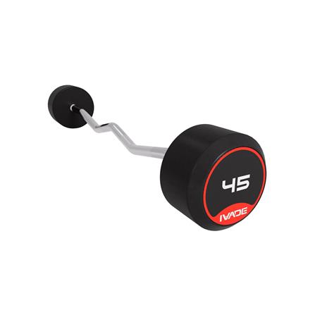 บาร์เบลแกนหยักหุ้มยาง IVADE 45 กก. (1 ชิ้น)_2