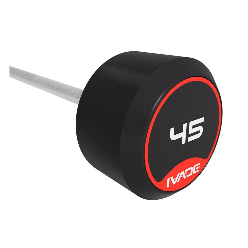 บาร์เบลแกนตรงหุ้มยาง IVADE 45 กก. (1 ชิ้น)