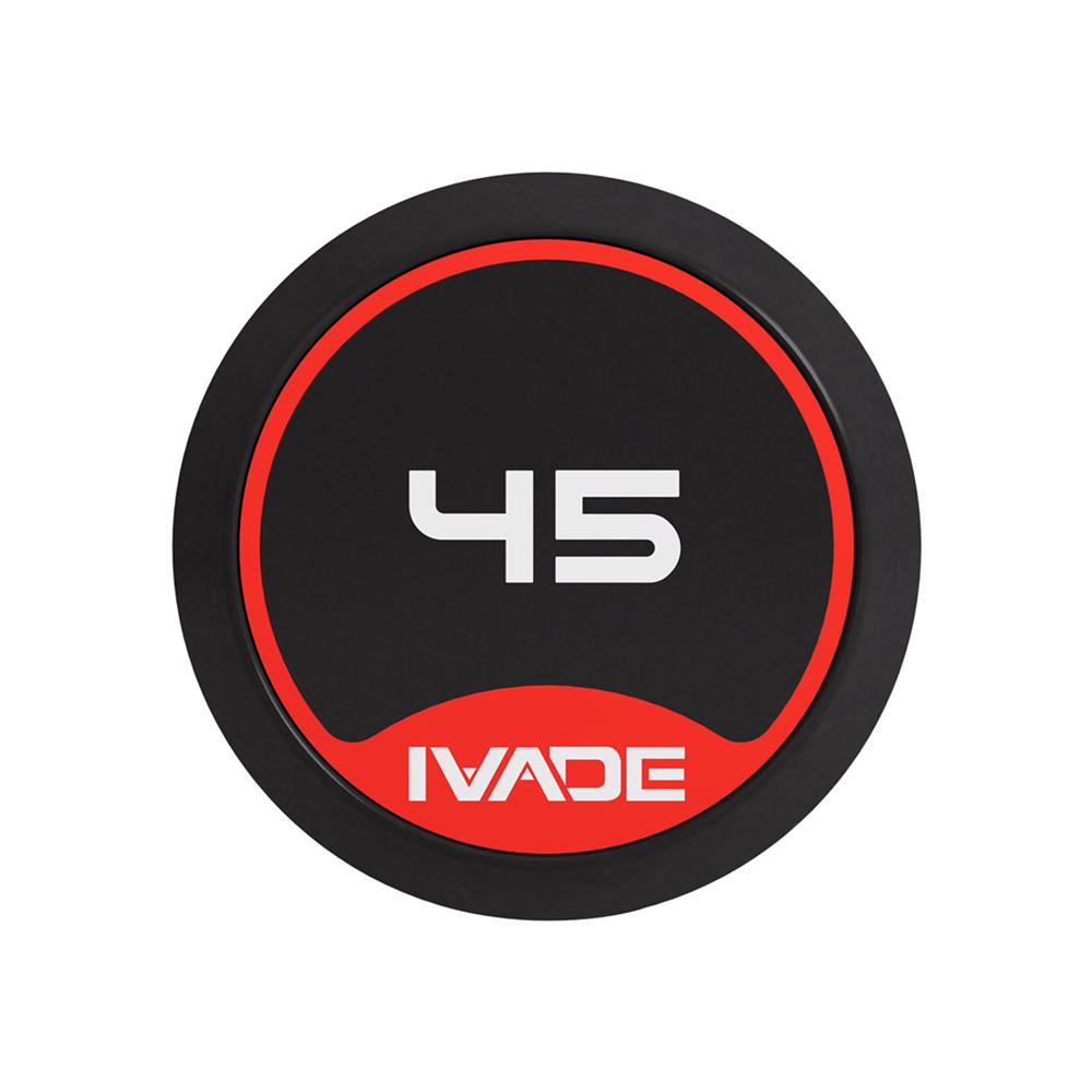 บาร์เบลแกนตรงหุ้มยาง IVADE 45 กก. (1 ชิ้น)