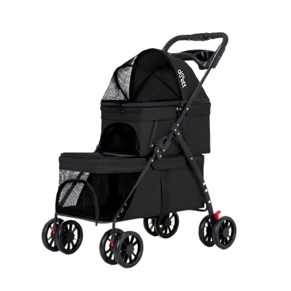 รถเข็นสัตว์เลี้ยง DPETT FOLDX สีดำ