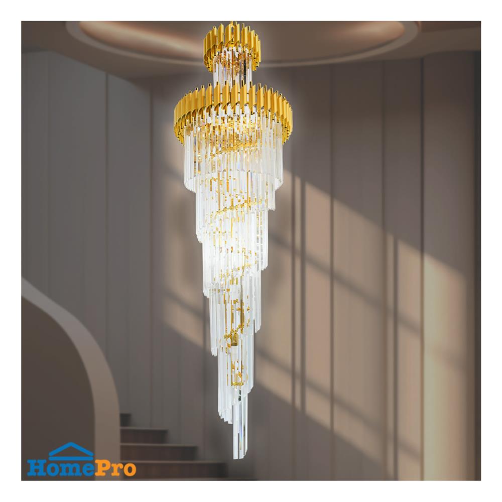 ไฟช่อ L&E CS-00580 สีทอง/ใส 20 หัว