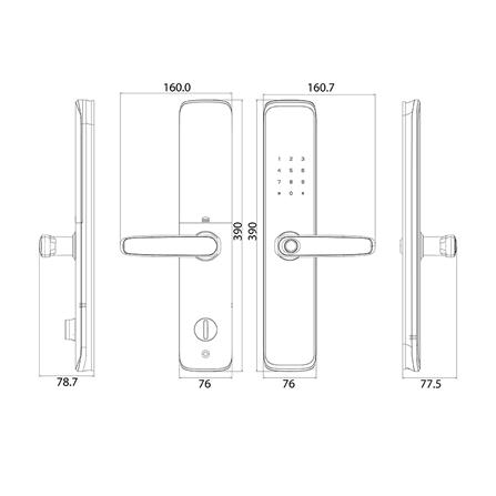 กลอนดิจิตอล ESTHER EAE-09-412-5 สีดำ_4