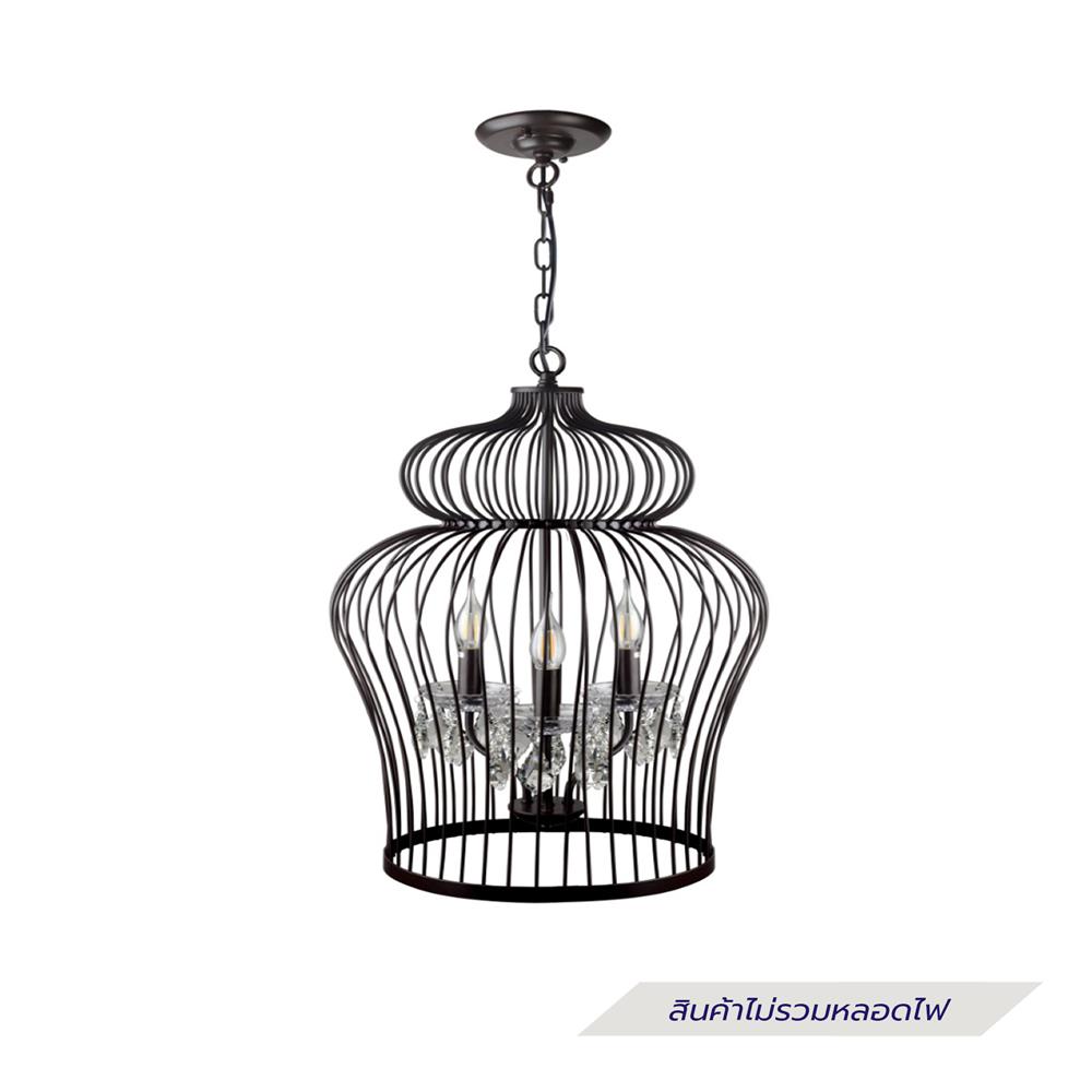 ไฟช่อ L&E 01-02323 สีใส/น้ำตาล 3 หัว