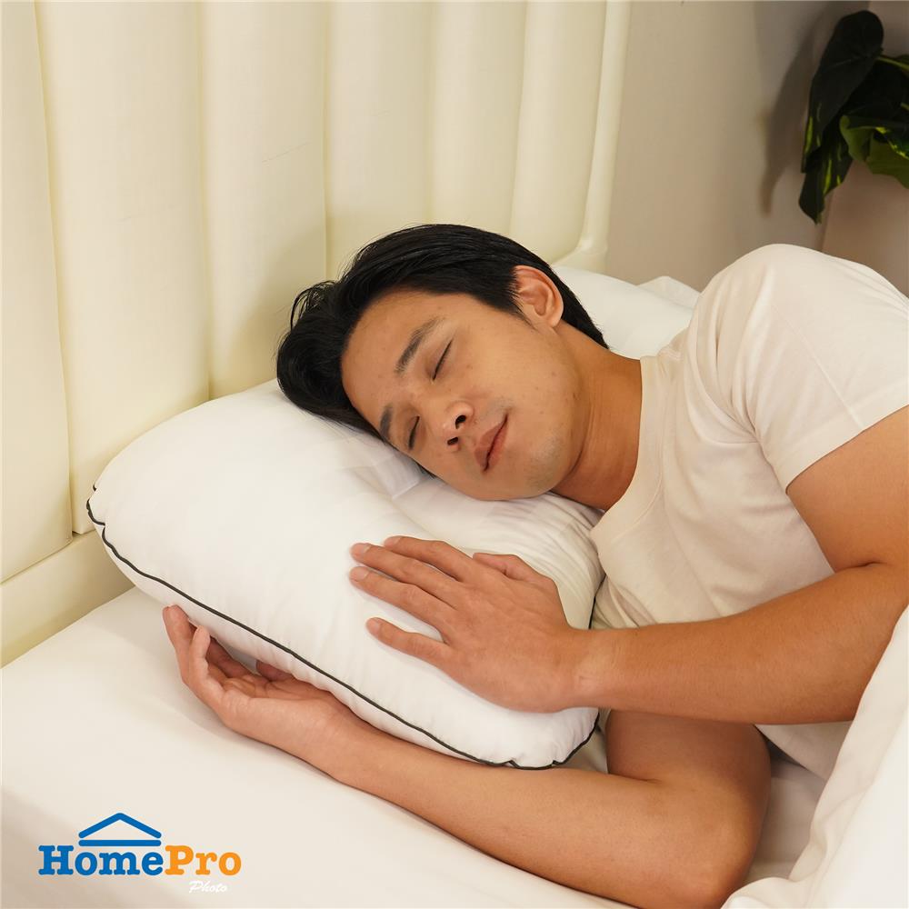 หมอนสุขภาพ ใยสังเคราะห์ HOME LIVING STYLE CURVE 18x28 นิ้ว สีขาว