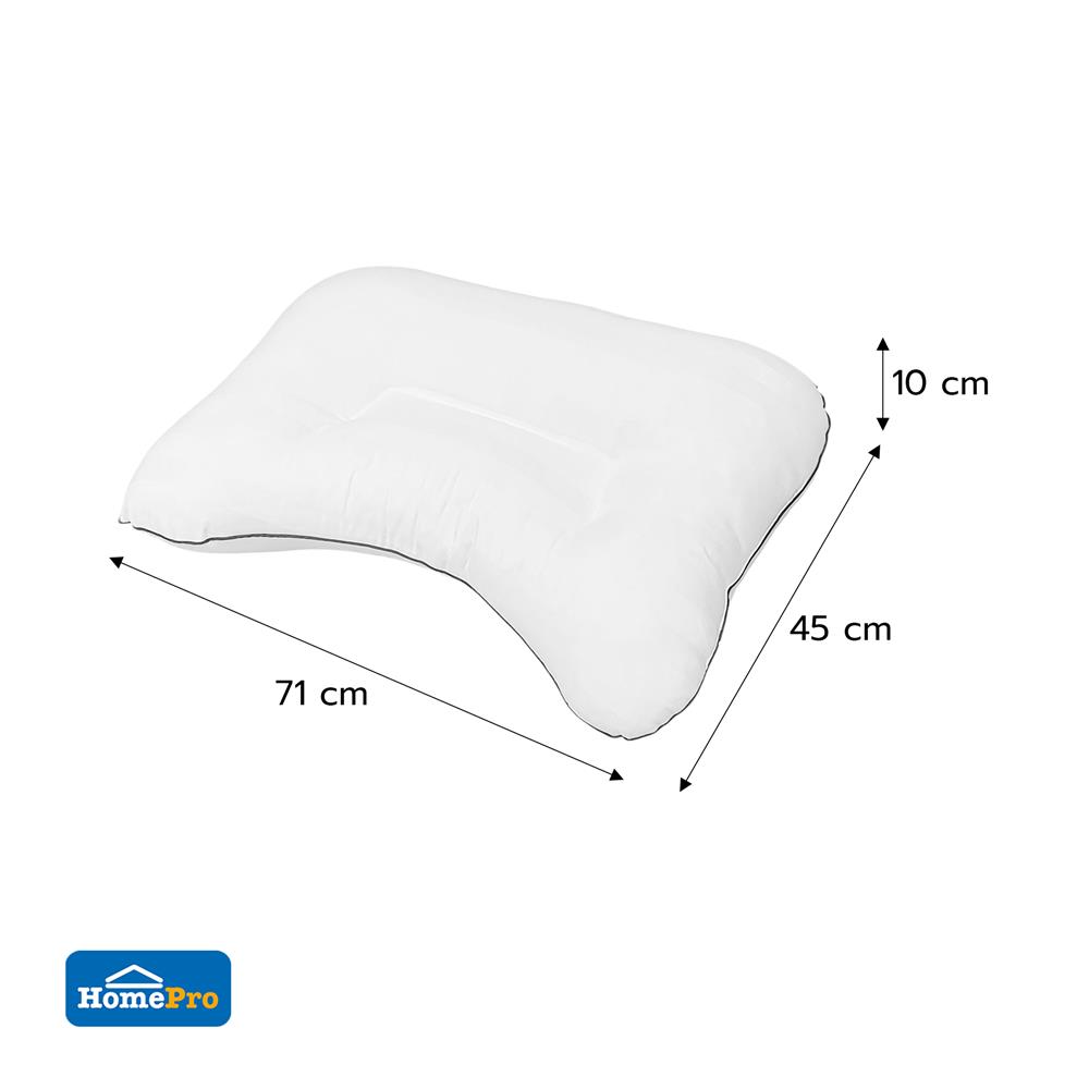 หมอนสุขภาพ ใยสังเคราะห์ HOME LIVING STYLE CURVE 18x28 นิ้ว สีขาว