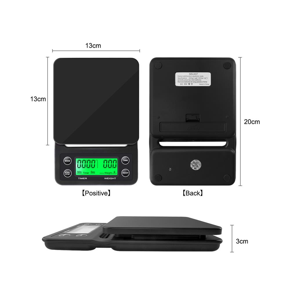 เครื่องชั่งกาแฟ KOF BAKE MS-K07 3 กก. สีดำ