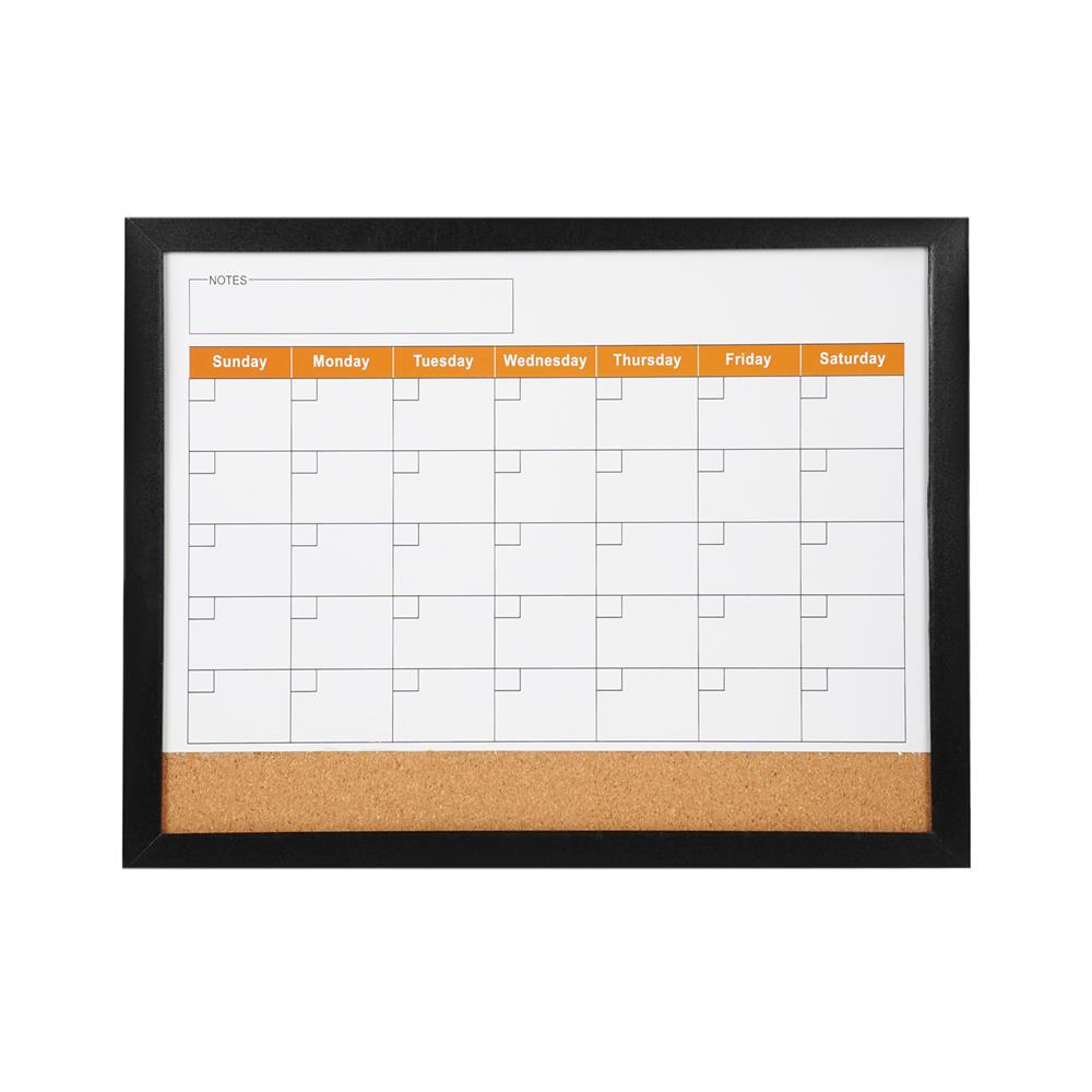 กระดานไวท์บอร์ดไม้ก๊อก SNAZZ CALENDAR 45x35 ซม. สีดำ
