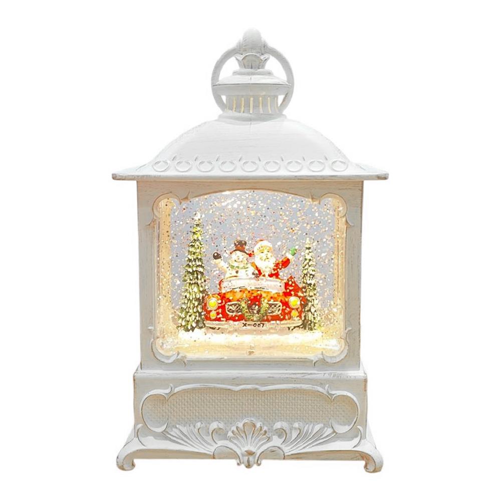 ของตกแต่งกล่องดนตรี SNAZZ CHRISTMAS CAR 10.5x21.5 ซม. สีขาว_1