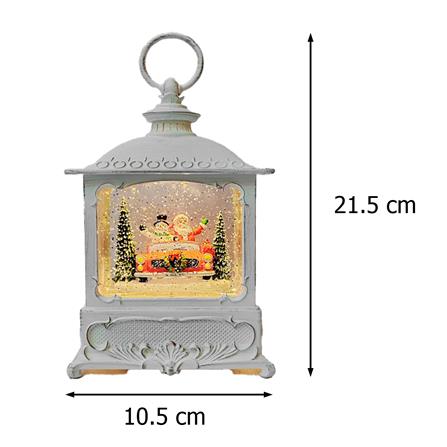 ของตกแต่งกล่องดนตรี SNAZZ CHRISTMAS CAR 10.5x21.5 ซม. สีขาว_4