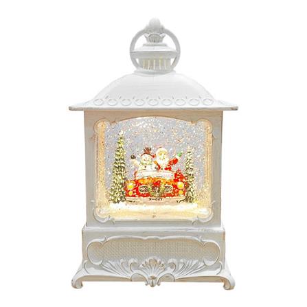 ของตกแต่งกล่องดนตรี SNAZZ CHRISTMAS CAR 10.5x21.5 ซม. สีขาว_0