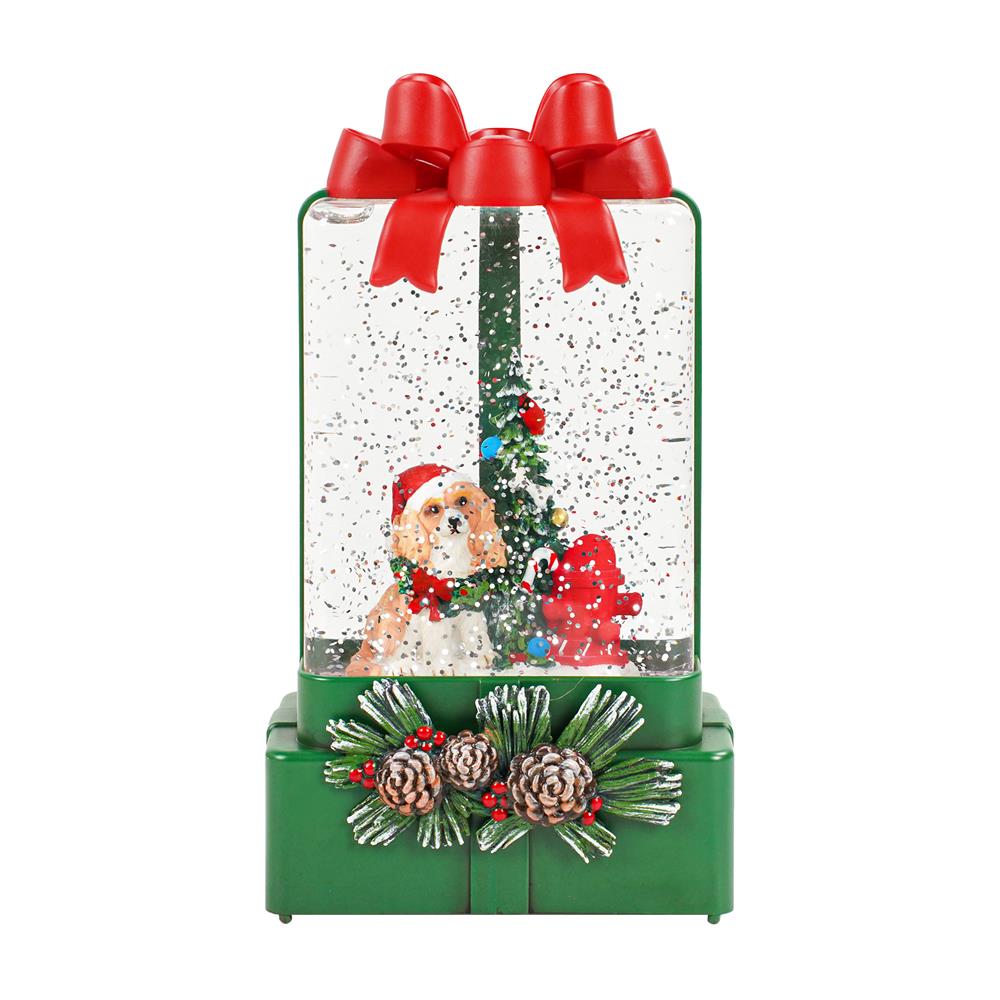 ของตกแต่งกล่องดนตรี SNAZZ LOVELY DOG 10x18 ซม. สีเขียว_0