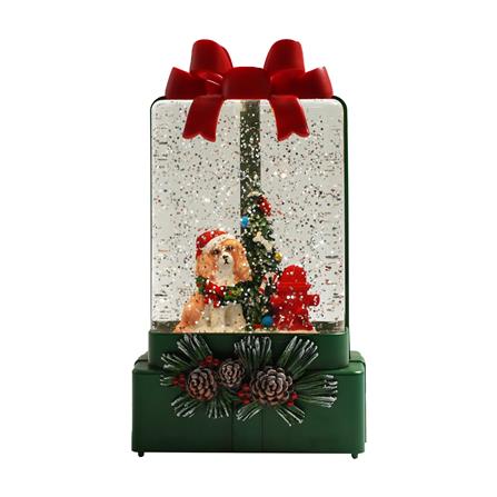 ของตกแต่งกล่องดนตรี SNAZZ LOVELY DOG 10x18 ซม. สีเขียว_3