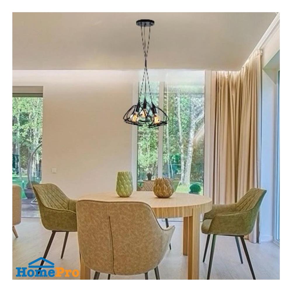 ไฟช่อ LUMAX 01-02455 สีดำ 3 หัว