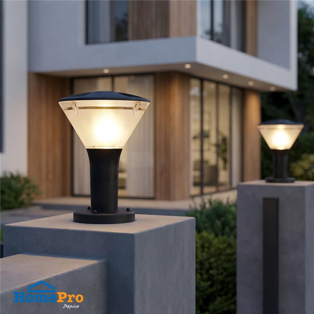 ไฟหัวเสา CARINI 920F สีดำ