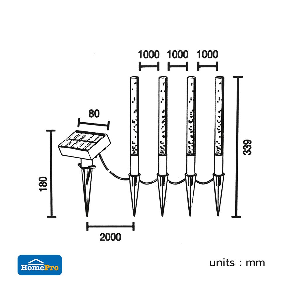 ไฟจัดสวน SOLAR CARINI BT0024C 0.2 วัตต์ RGB สีขาว