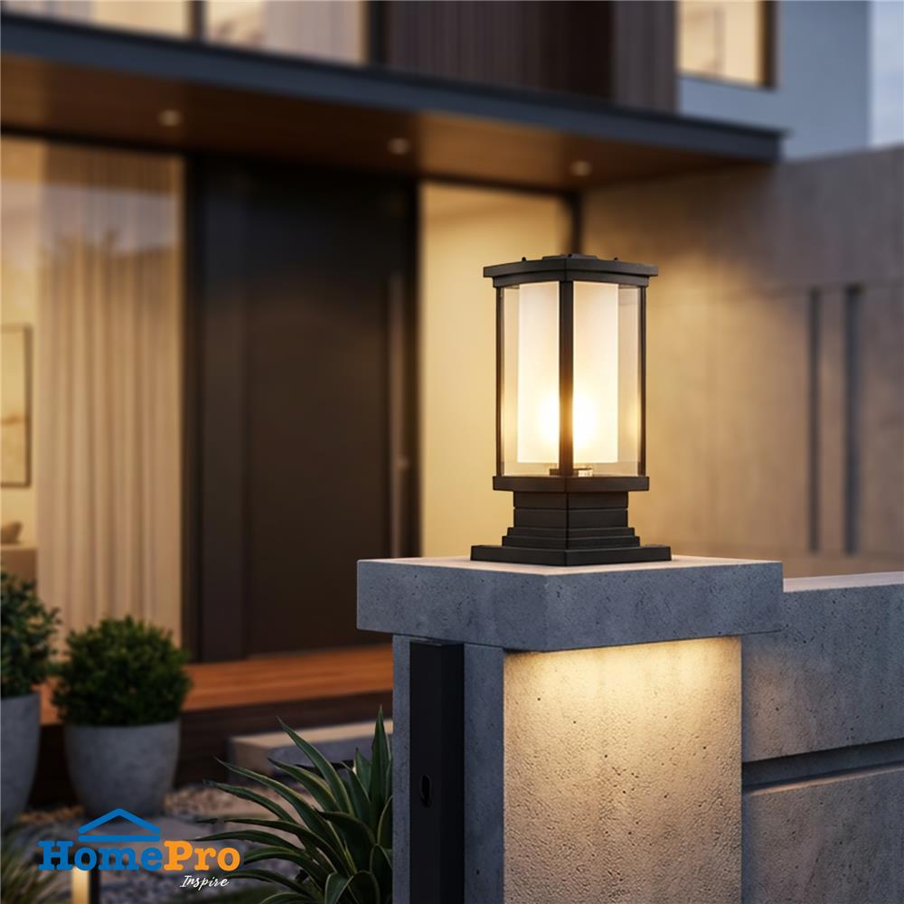 ไฟหัวเสา CARINI 908FS สีดำ