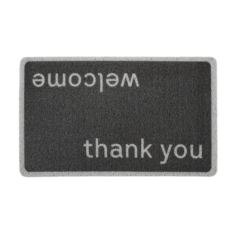 พรมเช็ดเท้าดักฝุ่น SNAZZ WEL-THANK 45x75 ซม. สีดำ