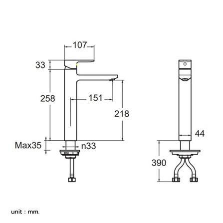 ก๊อกอ่างล้างหน้าผสม AMERICAN STANDARD A-1302-110B-PWS_1
