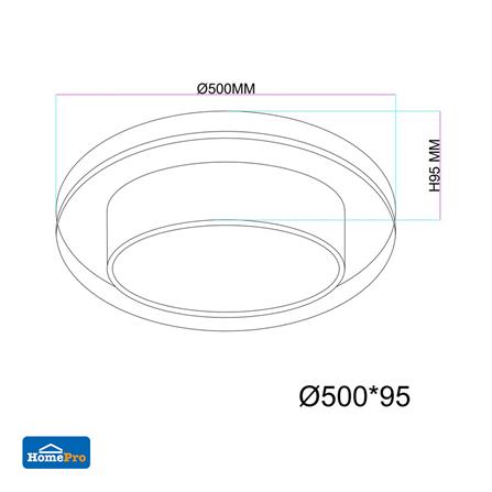 ไฟเพดาน LED CARINI CR131 20 นิ้ว 55 วัตต์ DAYLIGHT/COOL WHITE/WARM WHITE_7