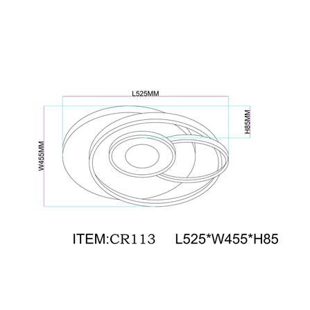 ไฟเพดาน LED CARINI CR113 20 นิ้ว 54 วัตต์ DAYLIGHT/COOL WHITE/WARM WHITE สีขาว_7