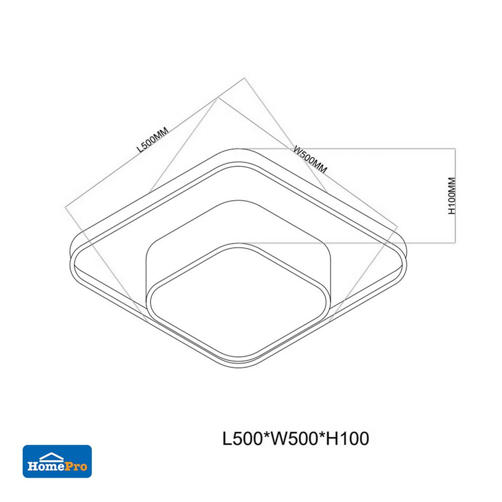 ไฟเพดาน LED CARINI CR121  20 นิ้ว 54 วัตต์ DAYLIGHT/COOL WHITE/WARM WHITE สีขาว