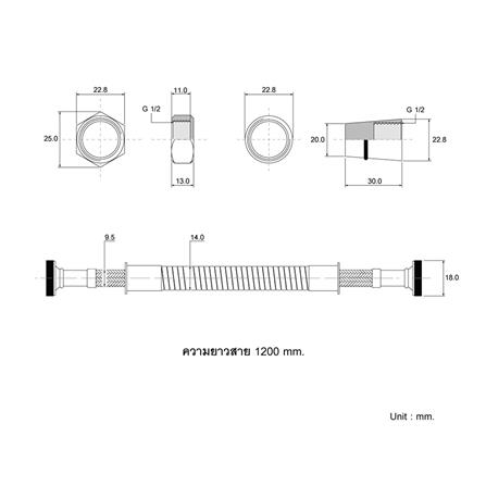 สายฝักบัวสเตนเลส MOYA MY-15391 120 ซม._4