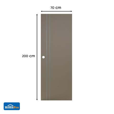 ประตูห้องน้ำ UPVC เจาะลูกบิด AZLE AZ 2-GY 70x200 ซม. สีเทา_6