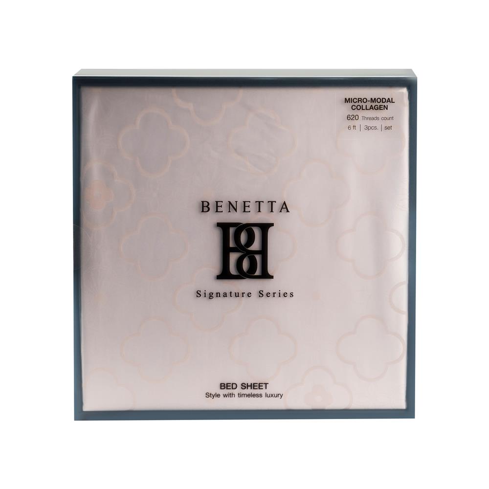 ชุดผ้าปูที่นอน 5 ฟุต (ชุด 3 ชิ้น) BENETTA RADIANT สี ROSE