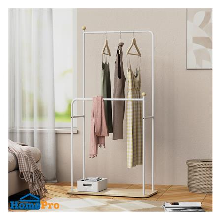 ราวแขวนผ้า 2 ราวแขวน PLIM ARRIS 80 ซม. สีขาว_3