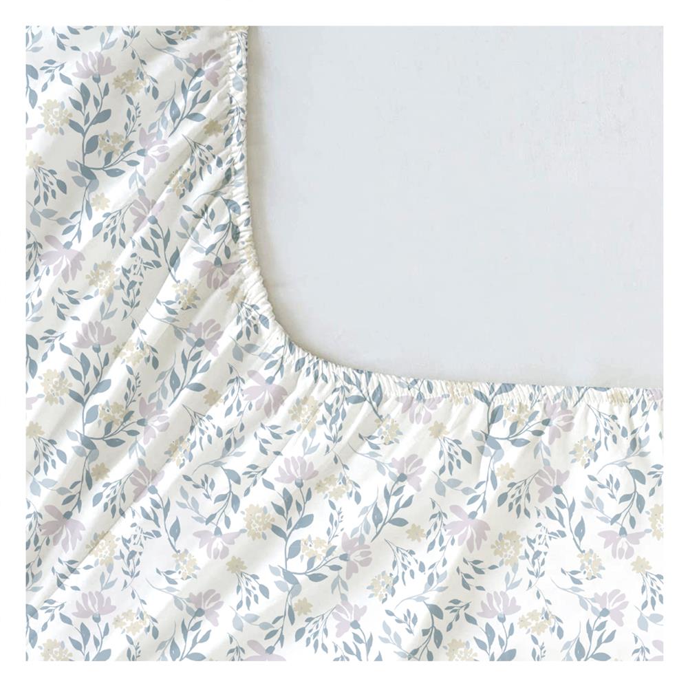 ชุดผ้าปูที่นอน 6 ฟุต (ชุด 3 ชิ้น) HOME LIVING STYLE DUO FLORA สี GREY (แพ็กคู่)